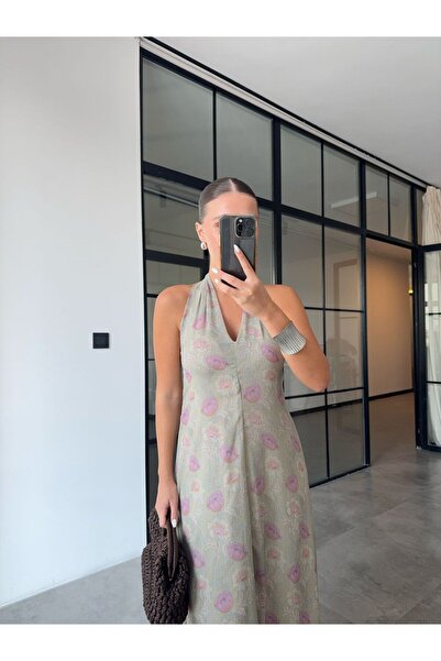 BB Bensu Buyruk ÇİÇEK DESENLİ TÜL ELBİSE