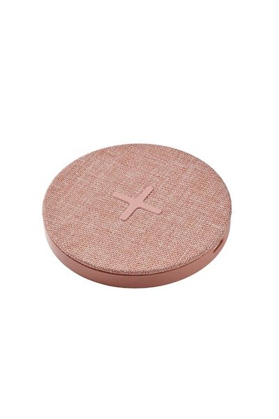 OEM Wireless textile charger with fast charge and USB-C connector, pink