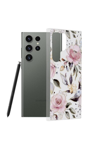 OEM Carcasă pentru Samsung Galaxy S23 Ultra, Poliuretan, Alb Chloe