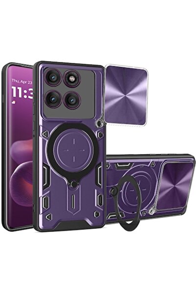 CLOUD Husă pentru Motorola Edge 60 Pro, V91, policarbonat, violet