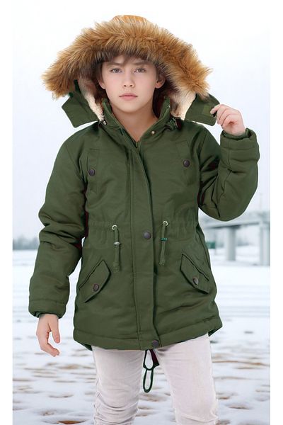 Pantulux Boy's Waterproof Machine Washable Canvas Fabric Thick Winter Coat