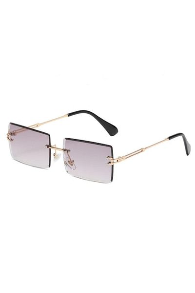 GERICOM Polarized Women's Sunglasses, Metal, Rectangular, Pink Gradient