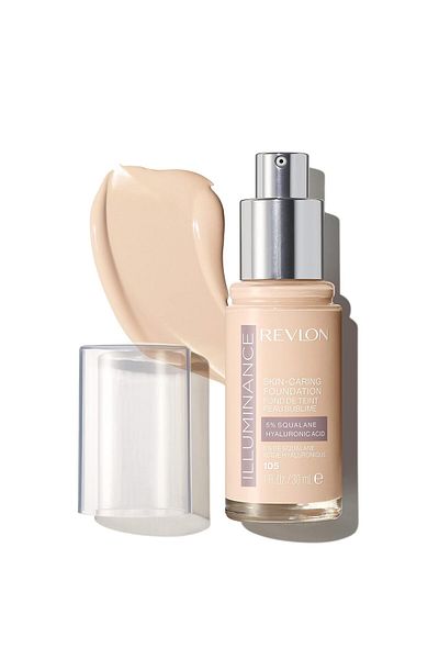 Revlon Illuminance Skin-Caring Liquid Foundation, Hydrating with Medium Coverage, 105 Cream Ivory-30 ml