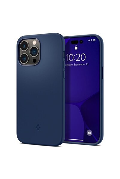 Spigen Carcasă pentru iPhone 14 Pro Max, silicon MagSafe, albastru marin