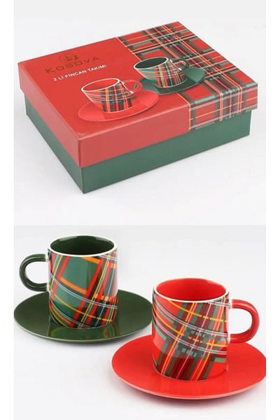 Kosova Muba Consept Plaid 2 Person Cup Set