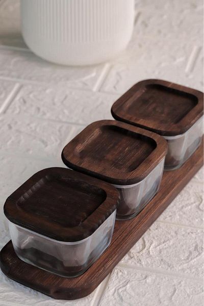 Bambum Nero - Enzo - 7 Piece Glass Breakfast Set Breakfast Set