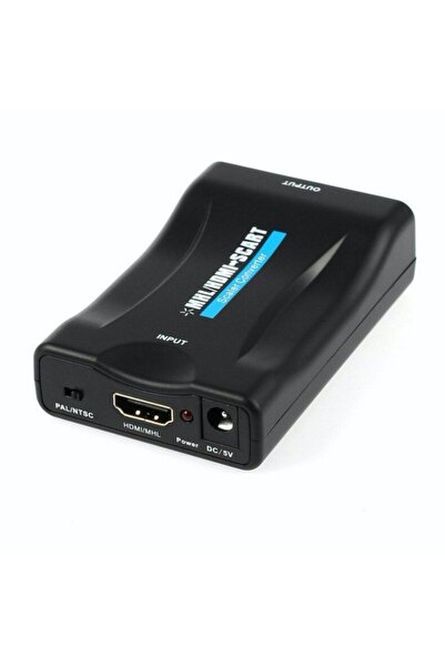 OEM SCART to HDMI Video Converter with USB 2.1 DC Cable, Black