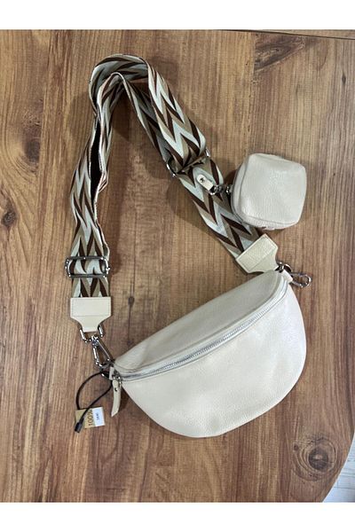 ÖzkanAccessory Aqulia 100% Leather, Stylish and Multi-Purpose Column Strap Bag