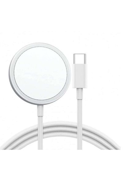 OEM Wireless Charger  15 W with MagSafe for iPhone, AirPods, and Apple Watch, USB-C Cable, White