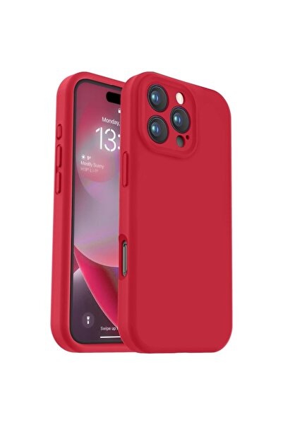 CLOUD Protective Case for iPhone 16 Pro, Liquid Silicone, Red