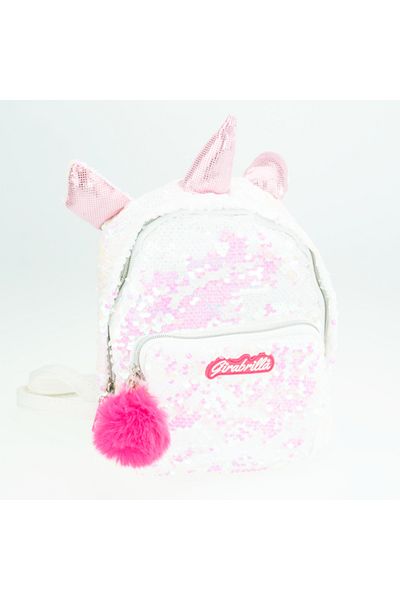 NİCE Rucsac fetiță Girabrilla – model Unicorn cu paiete reversibile, bretele reglabile și buzunar fr