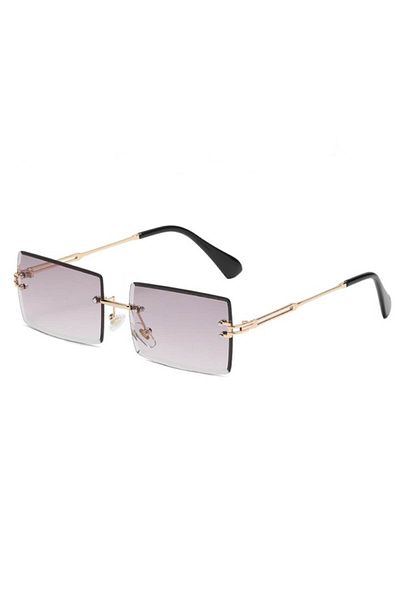 GERICOM Polarized Women's Sunglasses, Metal, Rectangular, Pink Gradient