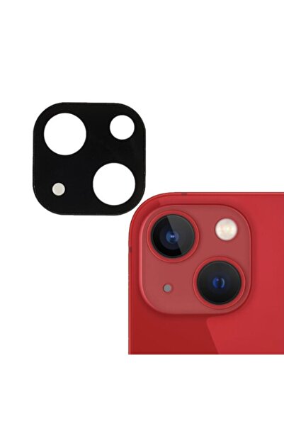 OEM Camera Protection Film for iPhone 13 Mini, Tempered Glass 9H, Black-Transparent