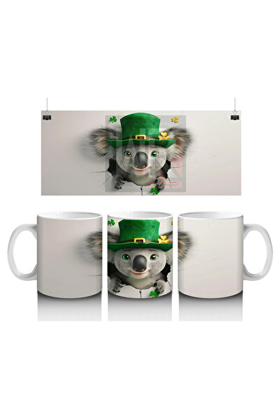 Luluyen كوالا لطيف مع قبعة البرسيم – كوب قهوة مطبوع