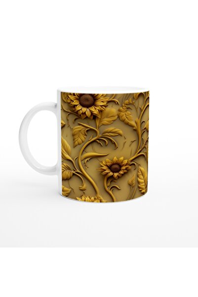 Luluyen كوب ذهبي على شكل عباد الشمس