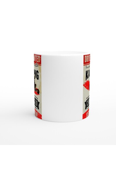 Luluyen Call to Karting Day Retro Banner Themed Mug Cup