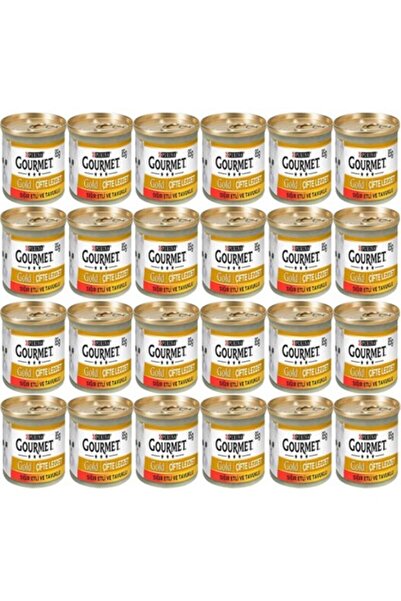 Gourmet Gold Parça Sığır Etli Tavuklu Yetişkin Kedi Konservesi 85gr*24 Adet
