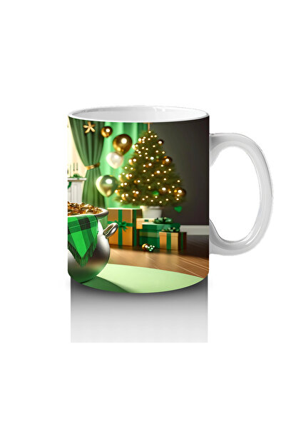 Luluyen St. Patrick Themed Golden Weimaraner Dog on a Trophy – Green Sparkle Trophy Design