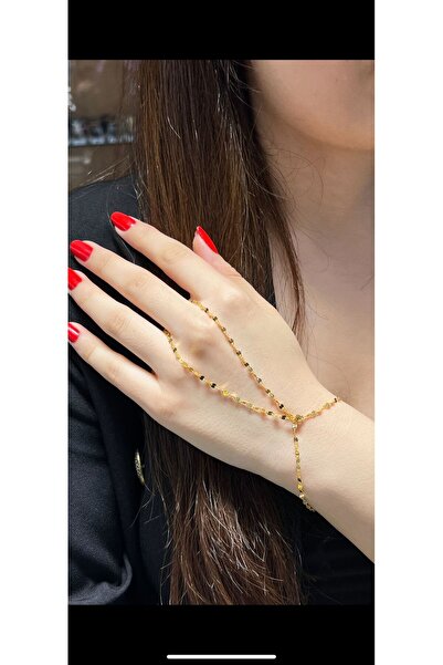 kuyumcu nurettin 1,10 gr (GRAM) Aynalı Şahmeran Bileklik 14 Ayar Altın (18 Cm ) (sarı-yeşil-rose-beyaz)
