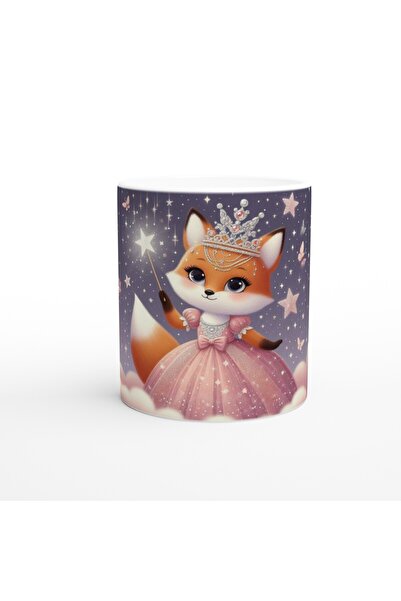 Luluyen كوب مطبوع خاص للأطفال بتصميم الأميرة الثعلب الخيالية