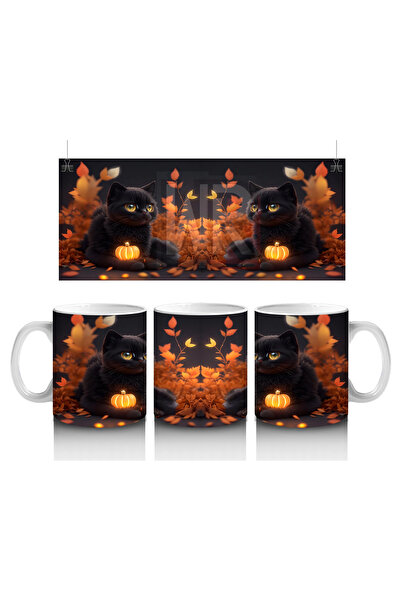 Luluyen كوب القطة السوداء ذو ​​موضوع الهالوين