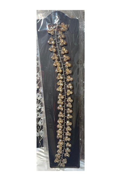 Vipfoni إكسسوار تاج شعر وعصابة رأس من الكريستال مطرز بالخرز للعروس