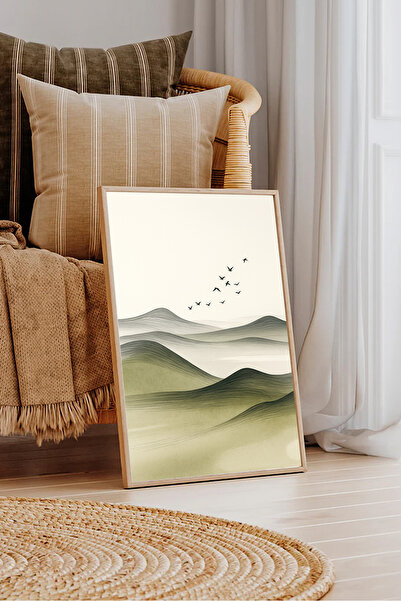 Dekorsiahome Masa dintr-o singura piesa cu rama din lemn pentru camera de zi,...