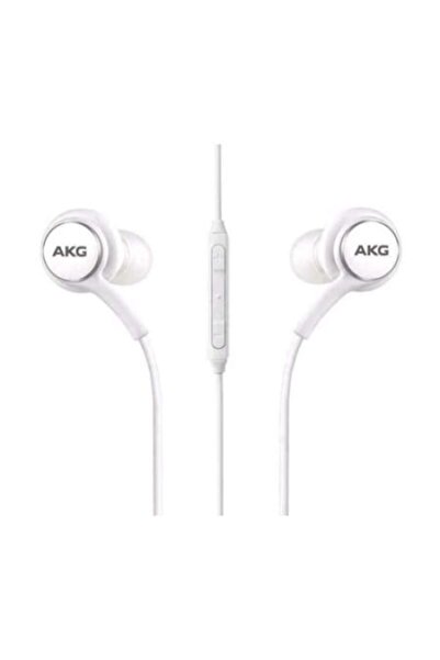 AKG Wired Audio Headphones Compatible with Galaxy S8/S8+, S9/S9+, S10/S10+, White