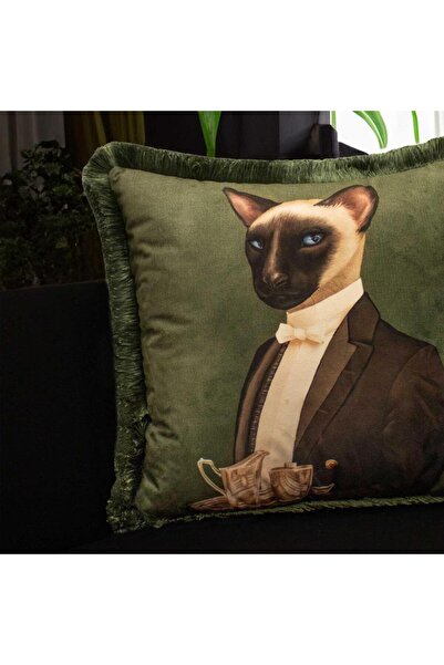 Adawall Mr. Cat Pillow/Cushion (Filling Bead Fiber, Nation. Washing and Fading Certificate)