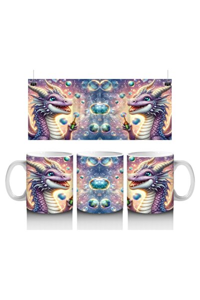 Luluyen كوب على شكل تنين ملون ينفخ بالونات يحب الأطفال الحليب