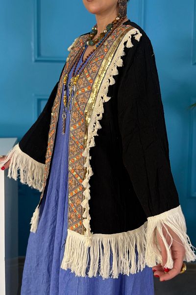 Suzi Pul and Embroidered Muslin Fabric Kimono M37558