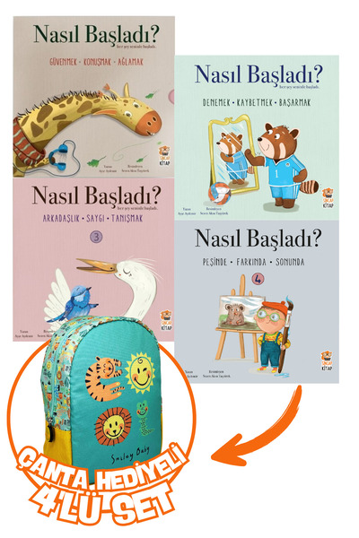 Sincap Kitap مجموعة كتب كيف بدأت مكونة من 4 كتب (إجمالي 12 كتابًا) + حقيبة خا...