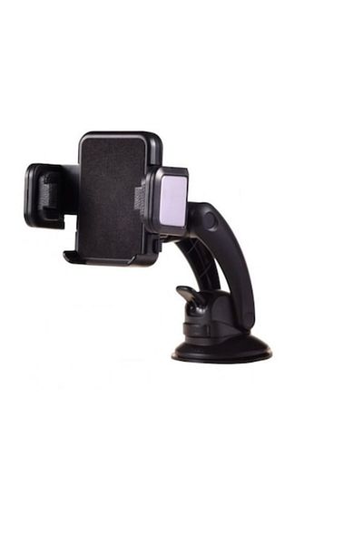 Bibilel Auto phone holder with suction cup and flexible arm, black