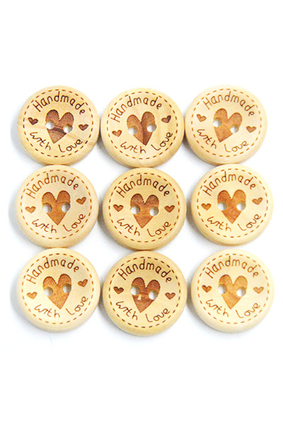 Choice4 25 mm 50pcs C 50pcs 2 Holes Natural Wooden Butt for Clothes Decorativ...