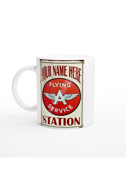 Luluyen Flying a Service Station Retro Printed Mug
