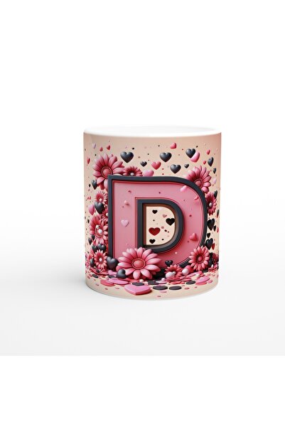 Luluyen Letter D Stylish Designed Letter Mug