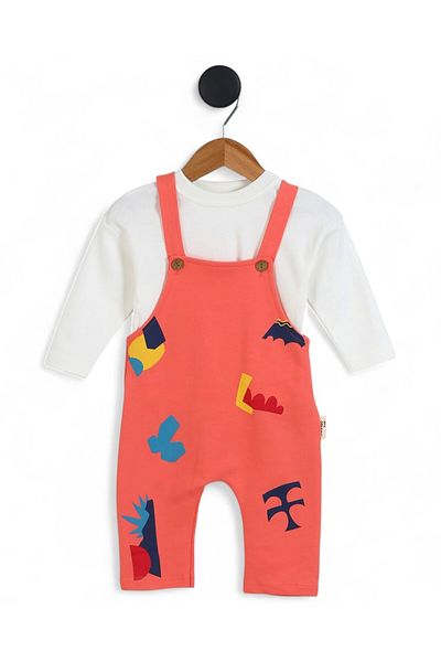 voyyo kids baby Baby Boy Printed, Salopet / Gardener Jumpsuit and Underwear Set 6-9-12-18-24 Months