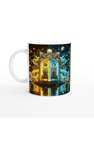 Luluyen كوب قهوة مطبوع عليه برج الجوزاء - غرفة العرش الفلكي Vs1