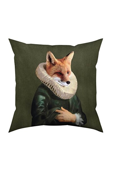 Adawall Mr. Fox (Fox) Pillow/Cushion (Filler Bead Fiber, Nation. Washing and Fading Certificate)
