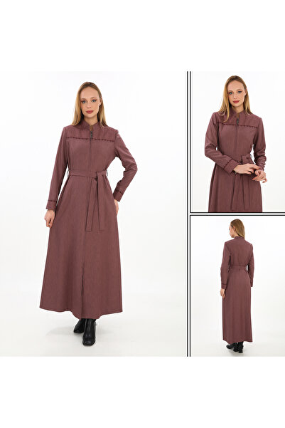 ESİN GİYİM Zerafet Dokunuşu Fermuarlı Pardesü