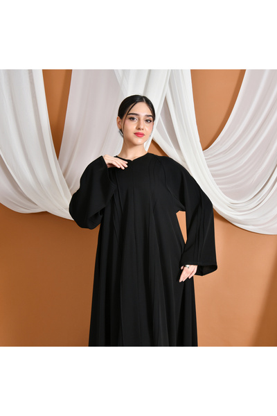 HAWRAA عباية هالة | بتصميم كلوش بخياطة ناعمة مغلقة بسحاب