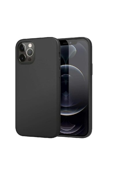 Bibilel Husă de protecție din silicon moale pentru iPhone 12 Pro, neagră