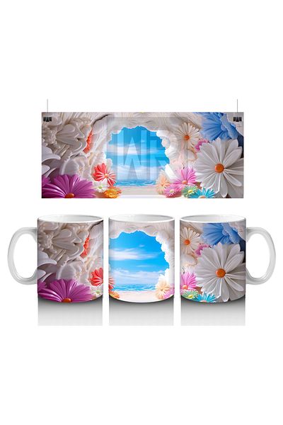 Luluyen Spring Landscape in a Floral Tunnel – Printed Mug