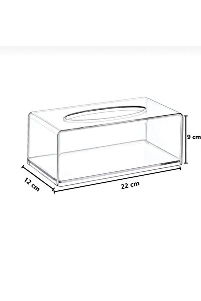 AHİR TİCARET Rectangular Unbreakable Transparent Napkin Holder - Z Napkin Organizer - Napkin Box