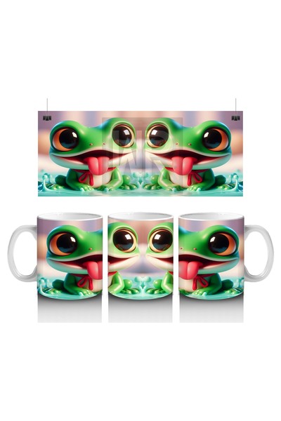 Luluyen كوب زوج من الضفدع المبهج الذي يحب الأطفال الحليب