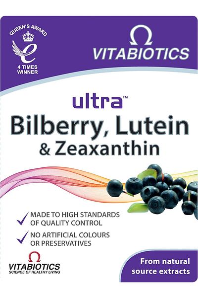 Vitabiotics Ultra Bilberry, Lutein and Zeaxanthin Tablets