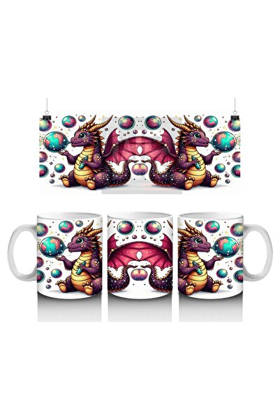 Luluyen كوب لطيف على شكل تنين مع فقاعات ملونة يحب الأطفال الحليب