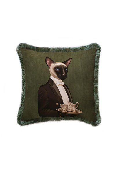 Adawall Mr. Cat Pillow/Cushion (Filling Bead Fiber, Nation. Washing and Fading Certificate)