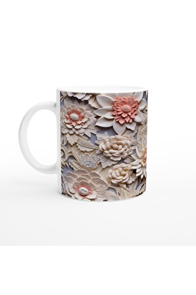 Luluyen كوب زهور أنيق بدرجات اللون البودرة