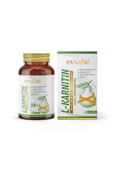 EVVAHE DOĞAL Capsule Supplement Food with L-Carnitine, Bromelain and Green Tea Leaf